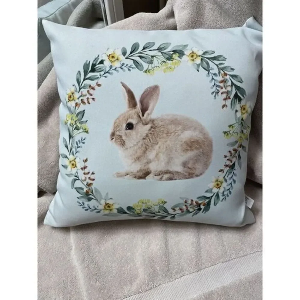Light Blue Easter‎ Rabbit Pillow